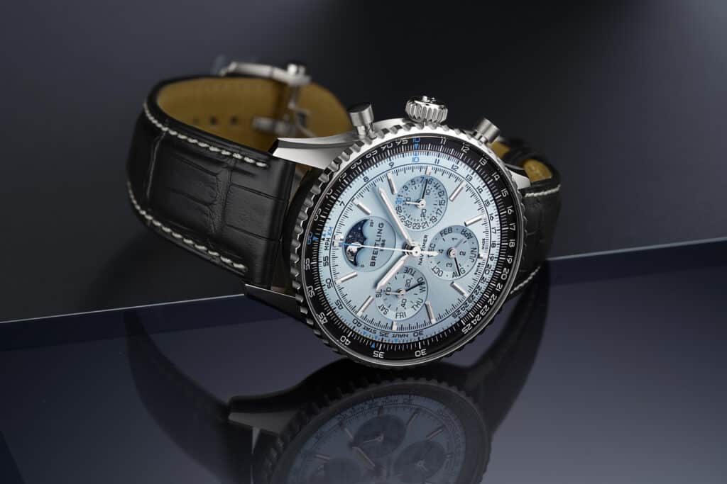 Latest Breitling Navitimer Dazzles With Radiant Ice Blue Dial