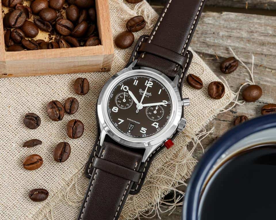 Hanhart 417 ES Mocha Flyback Date Is Art In Motion
