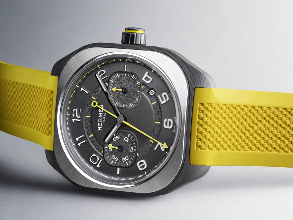 Hermès H08 Chronograph Now In Vibrant Jaune de Naples